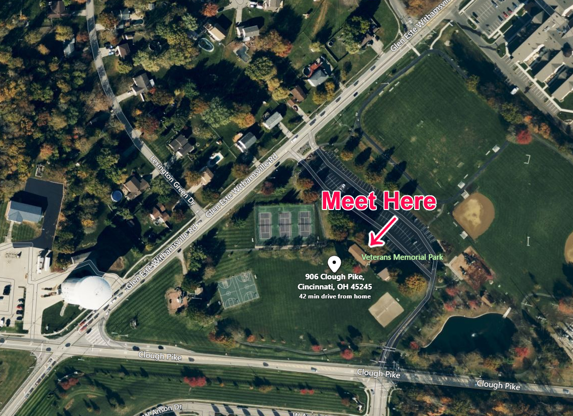 Clermont County OH Veterans Memorial Park Map Details